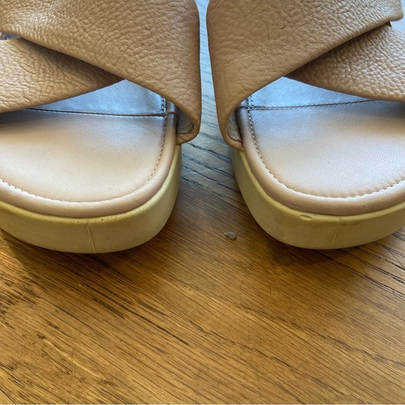 ECCO Touch Plateau Platform Criss Cross Slide Sandals Womens Sz 8 - Picture 7 of 11